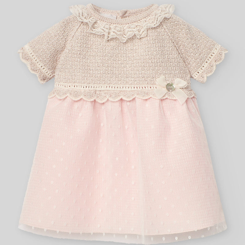 VESTIDO PUNTO TELA PLUMETI NIÑA BEBE DE 6M-18M