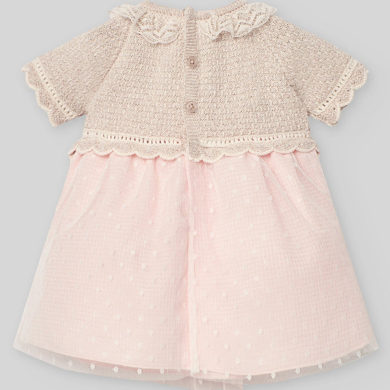 VESTIDO PUNTO TELA PLUMETI NIÑA BEBE DE 6M-18M
