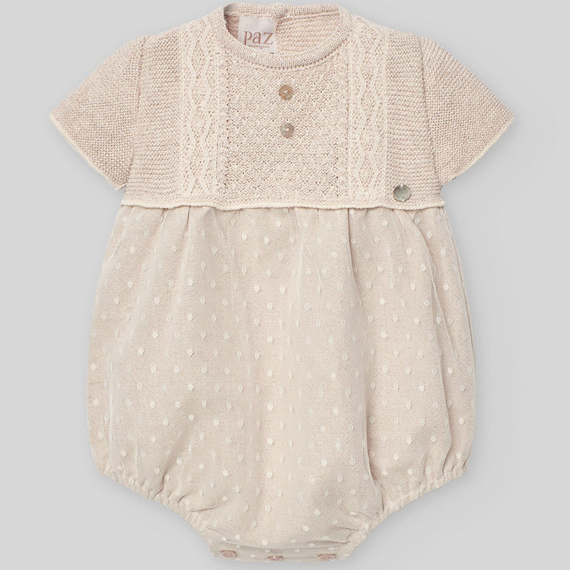 BOMBACHO PUNTO TELA NATURAL -BEIGE "AREA" DE 6M-18M