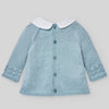 CONJUNTO SUETER CUELLO BORDADO A JGO BRAGA OPALO"SERAN" NIÑA BEBE DE 3M-12M