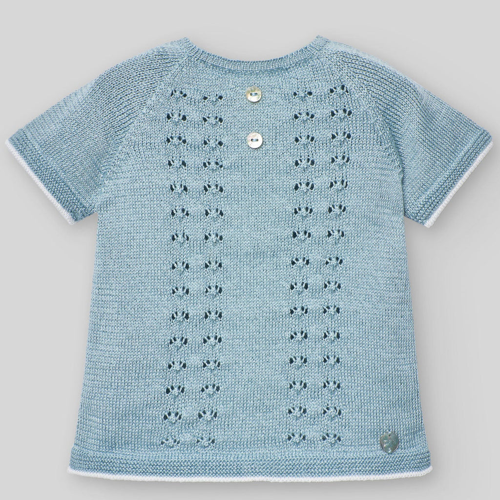 CONJUNTO PUNTO OPALO PANTALON CORTO"SERAN" NIÑO BEBE 1M-6M