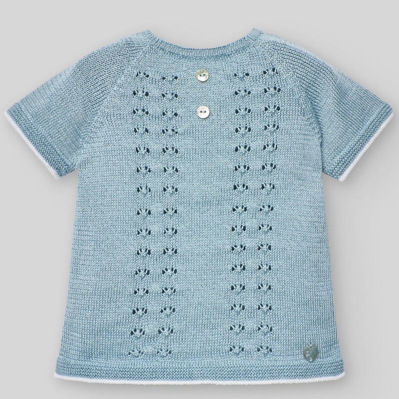 CONJUNTO PUNTO OPALO PANTALON CORTO"SERAN" NIÑO BEBE 1M-6M
