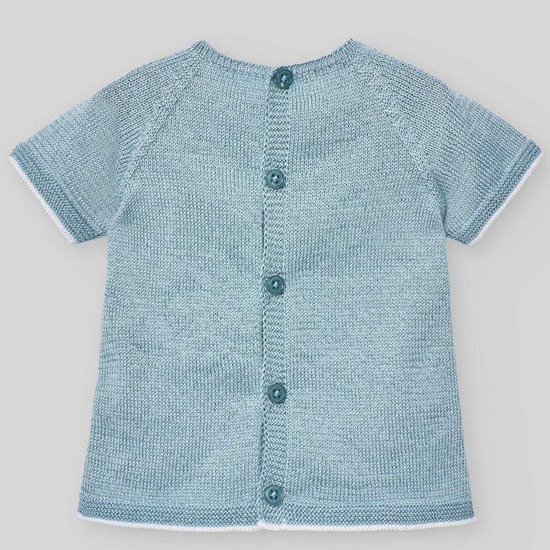 CONJUNTO PUNTO OPALO PANTALON CORTO"SERAN" NIÑO BEBE 1M-6M