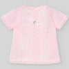CONJUNTO PUNTO ALGODON ROSA M/C CON BRAGA PUNTO AJUEGO "LINDA"