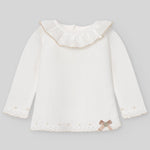 CONJUNTO SUETER CON CUBREPAÑAL PLUMETY "LINO" NIÑA BEBE DE 3M-12M