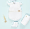 BOMBACHO UNISEX PUNTO TELA PLUMETY BCO-LINO DE 3M-12M