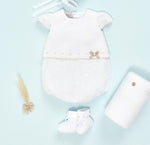 BOMBACHO UNISEX PUNTO TELA PLUMETY BCO-LINO DE 3M-12M