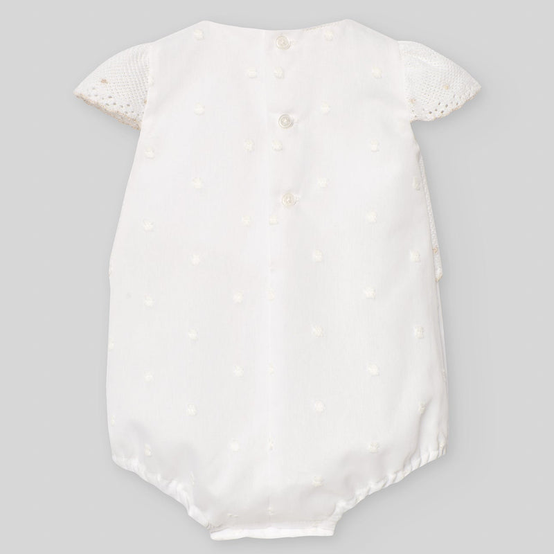 BOMBACHO UNISEX PUNTO TELA PLUMETY BCO-LINO DE 3M-12M