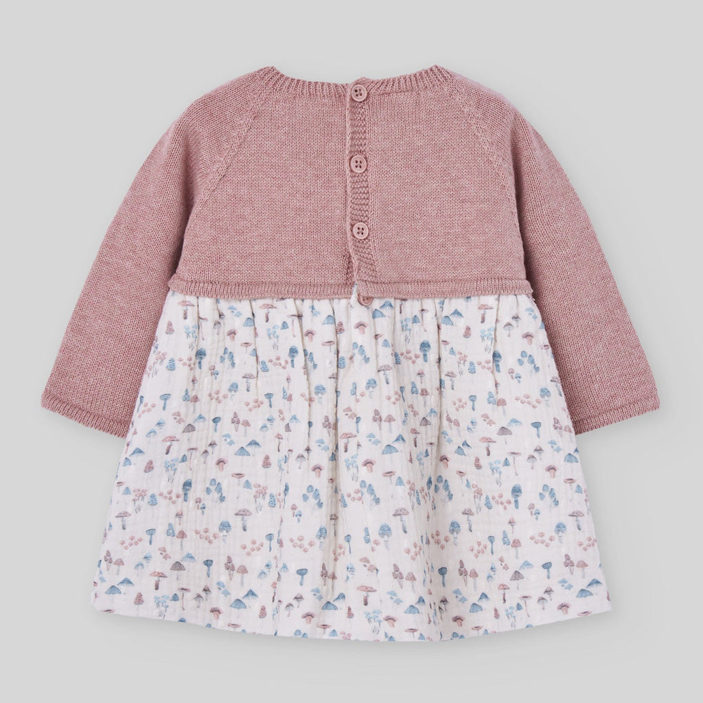 VESTIDO PUNTO TELA "SETITAS " NIÑA DE 6M-24M
