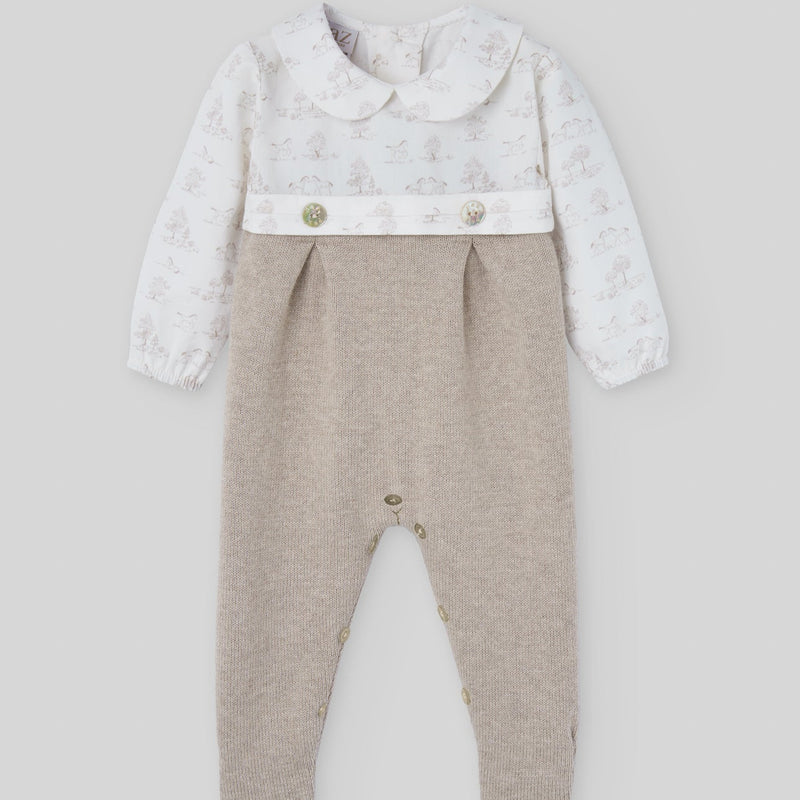 BOMBACHO LARGO ANGORA BEIGE "PONY"  NIÑO BEBE DE