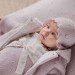 BOMBACHO LARGO PUNTO TELA "ERIZOS" ROSA NIÑA BEBE DE 1-9M