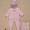 CONJUNTO PUNTO ROSA CASHMERE "PASCUA" NIÑA BEBE