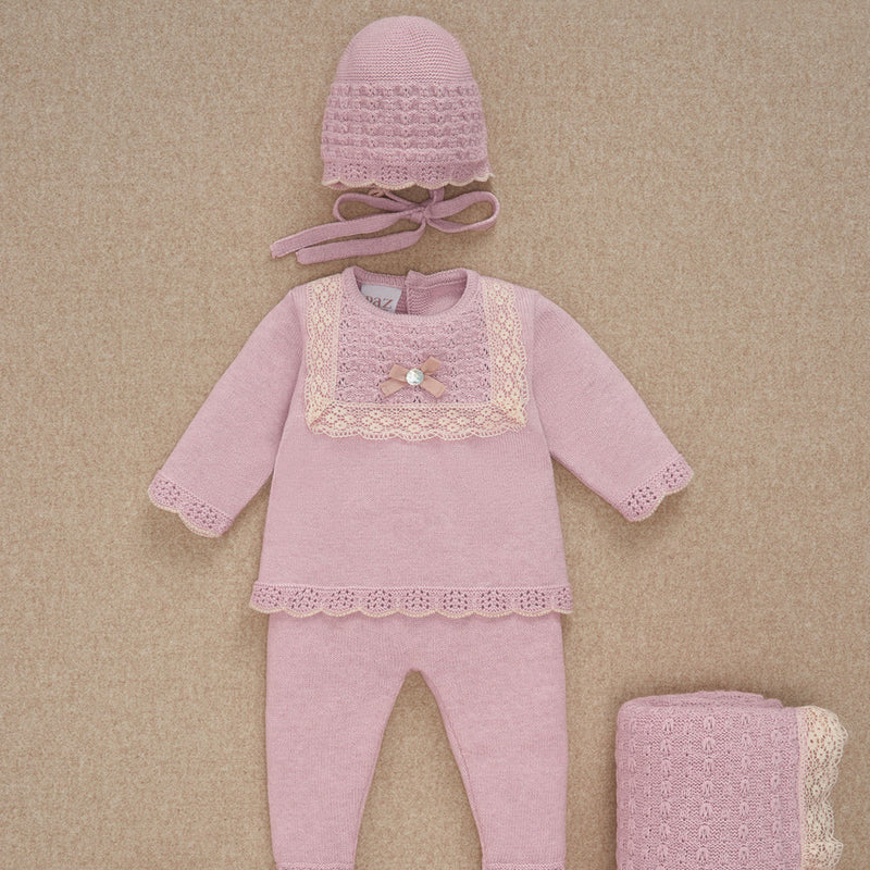 GORRO ALGODON  CASHMER ROSA AVENA "PASCUA"