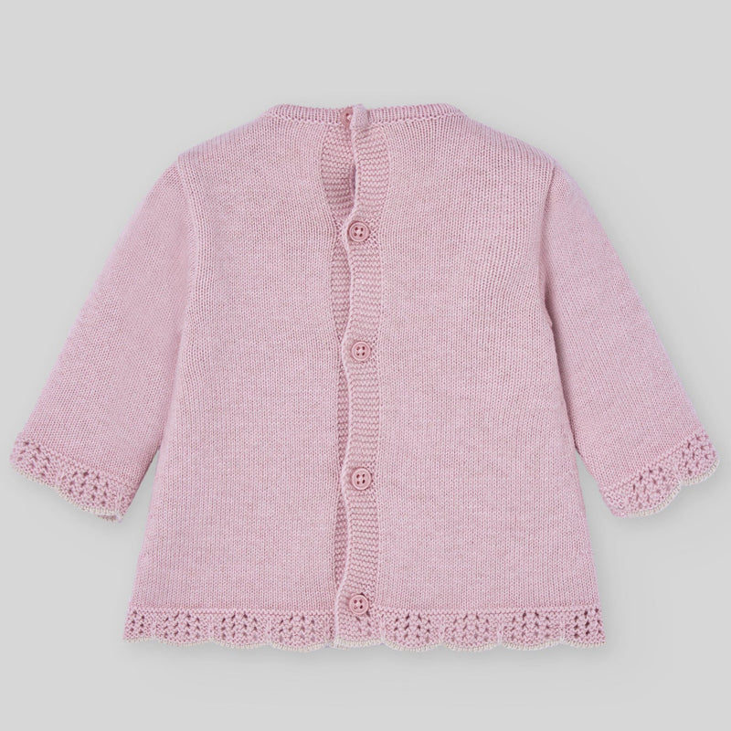 CONJUNTO PUNTO ROSA CASHMERE "PASCUA" NIÑA BEBE