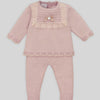 CONJUNTO PUNTO ROSA CASHMERE "PASCUA" NIÑA BEBE