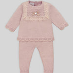 CONJUNTO PUNTO ROSA CASHMERE "PASCUA" NIÑA BEBE