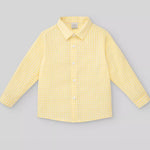 CAMISA NIÑO CUADROS AMARILLO PALMA  DE 24M A 10 AÑOS