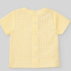 PETO CON CAMISA CUADROS AMARILLO ALELI