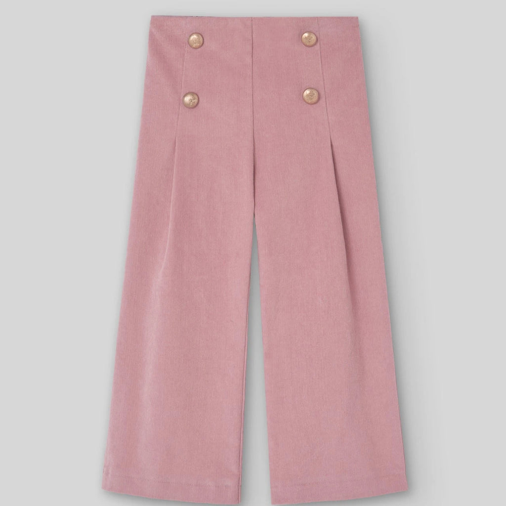 PANTALON PANA LARGO ROSA NOSTALGIA NIÑA DE 2-10 AÑOS MARAVILLAS"