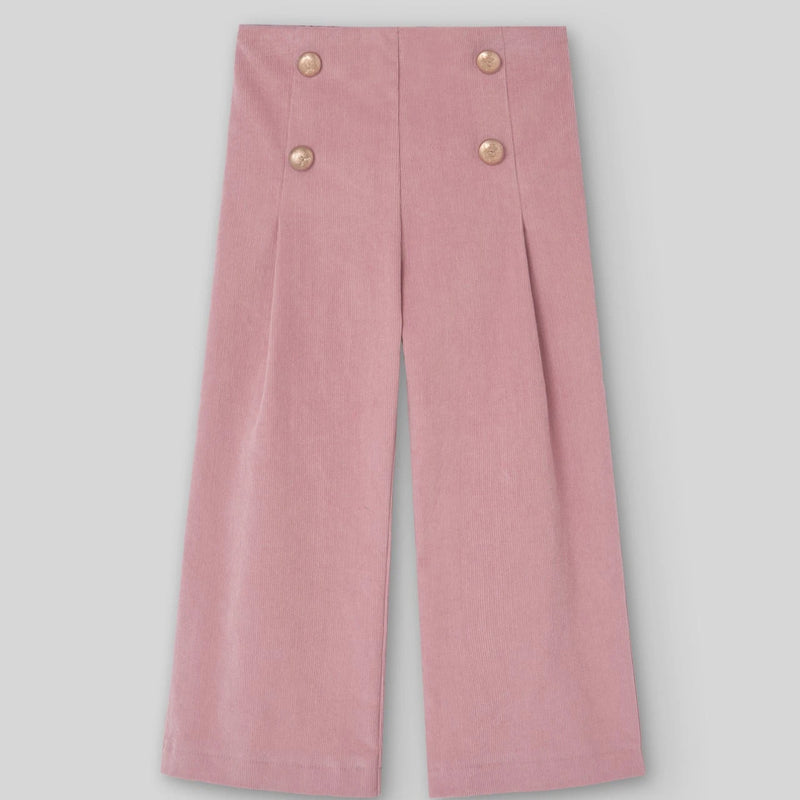 PANTALON PANA LARGO ROSA NOSTALGIA NIÑA DE 2-10 AÑOS MARAVILLAS"