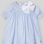 VESTIDO ESTAMPADO AZUL CIELO "VENTO" NIÑA BEBE DE 12M-4 AÑOS
