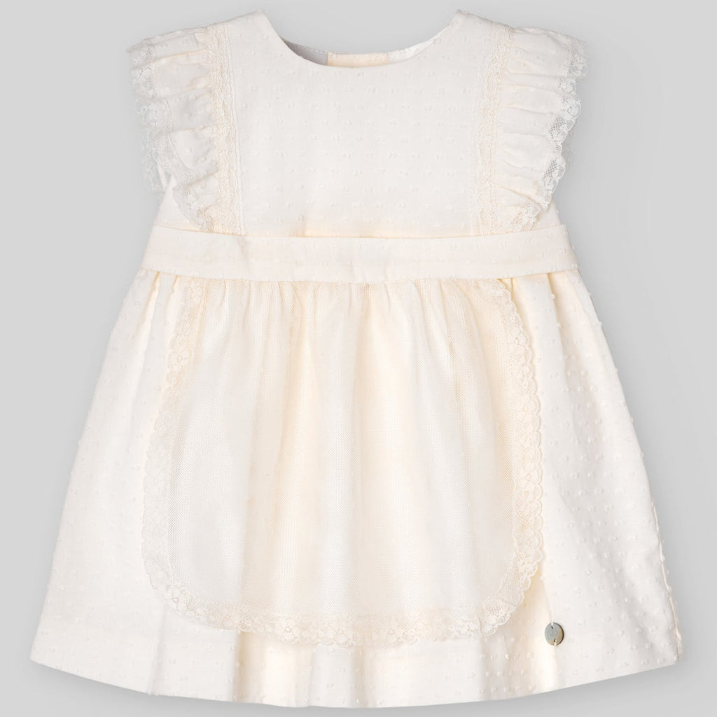 VESTIDO PLUMETI DELANTAL "CEREMONIA" DE 2-6 AÑOS