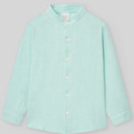 CAMISA M/L CUELLO MAO VERDE MAUI "CLAVEL" NIÑO DE 2-8 AÑOS