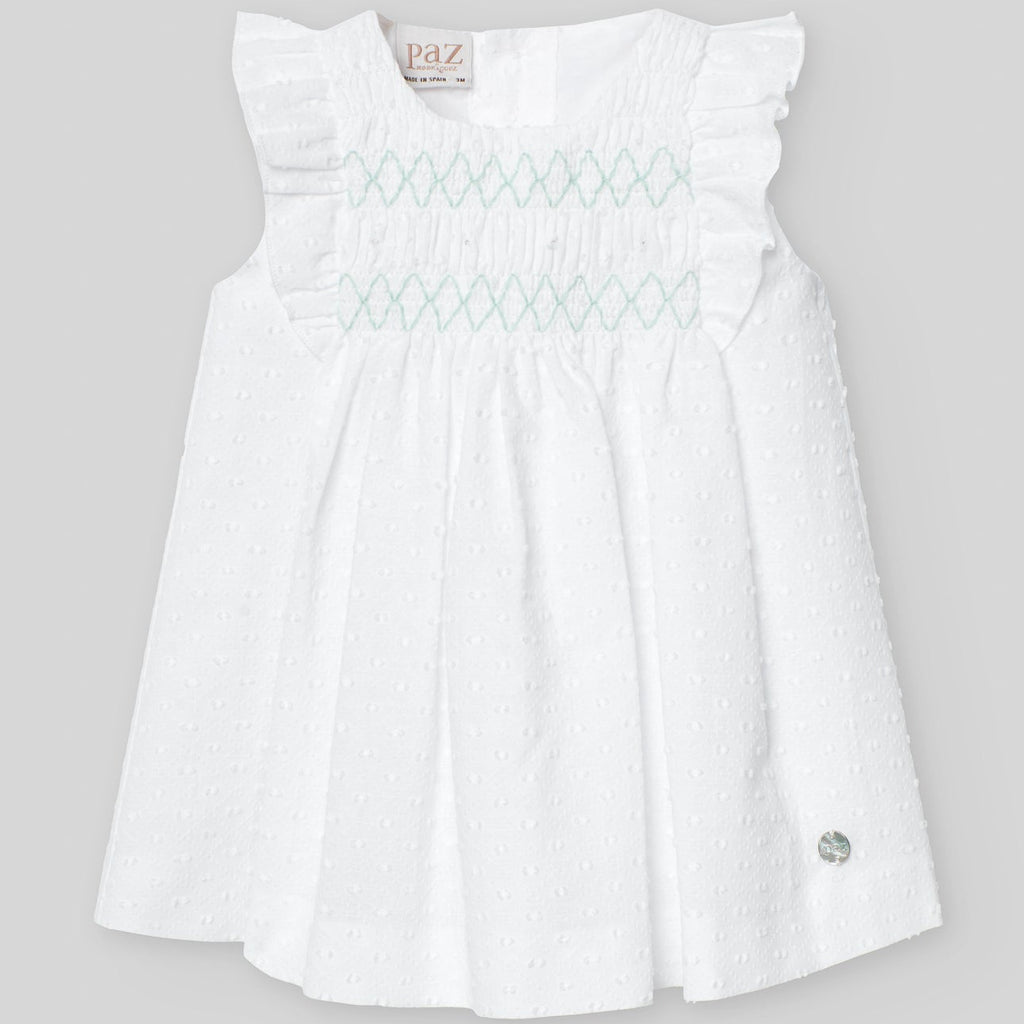 VESTIDO PLUMETI Y NIDO DE ABEJA "EIDO" NIÑA 6M-4 AÑOS