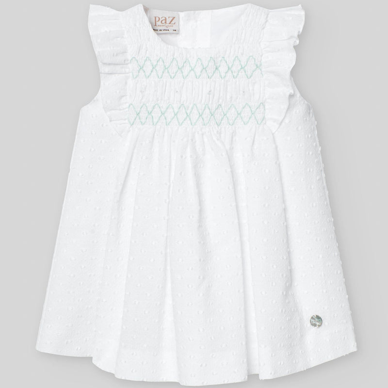 VESTIDO PLUMETI Y NIDO DE ABEJA "EIDO" NIÑA 6M-4 AÑOS