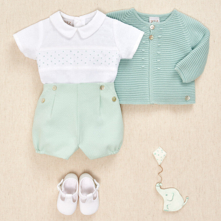 SUETER LARGO VERDE AGUA BEBE NIÑO DE 3M-24M