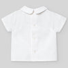 CONJUNTO BLUSA CON PANTALON CORTO VERDE AGUA "EIDO" NIÑO BEBE DE 6 M-24M