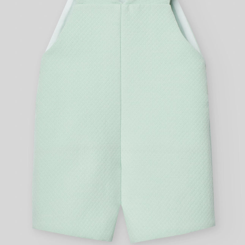 PETO CON CAMISA ELEFANTES "EIDO" VERDE AGUA NIÑO BEBE 3M-18M