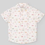 CONJUNTO CAMISA ESTAMPADA “GRANJA “ NIÑO DE 12M-4 AÑOS