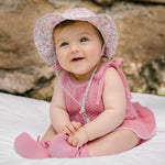 RANITA PUNTO ROSA CHICLE "CLAVEL" NIÑA BEBE DE 3M-12M
