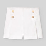 CONJUNTO BLUSA FLORES CON BERMUDA BLANCA "FLOR" NIÑA DE 2-10 AÑOS
