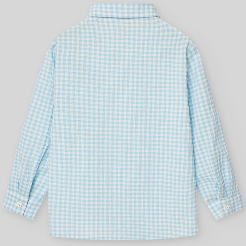 CAMISA CUADROS TURQUESA NIÑO