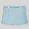 CONJUNTO BLUSA LINO CON PANTALON CORTO OPALO "SERAN" NIÑO BEBE DE 6M-24M