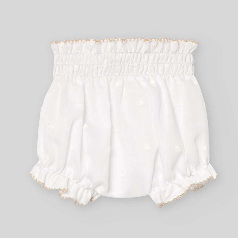 CONJUNTO SUETER CON CUBREPAÑAL PLUMETY "LINO" NIÑA BEBE DE 3M-12M