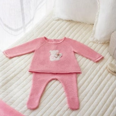 CONJUNTO PUNTO ALGODON NIÑA BEBE DE 0-1M-6-9M