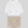 CONJUNTO BLUSA CON PANTALON ARENA CORTO "ERIZOS"
