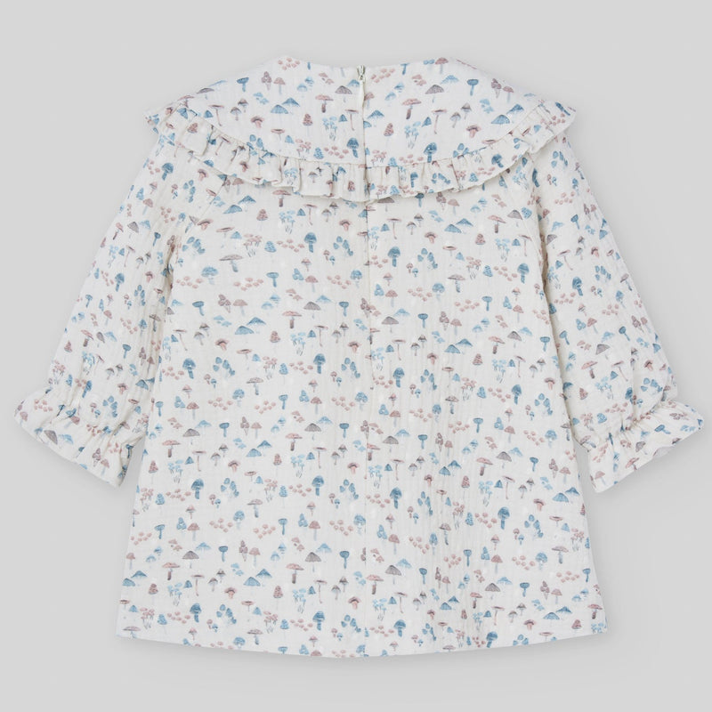VESTIDO M/L CRUDO "SETITAS " DE 12M-6 AÑOS