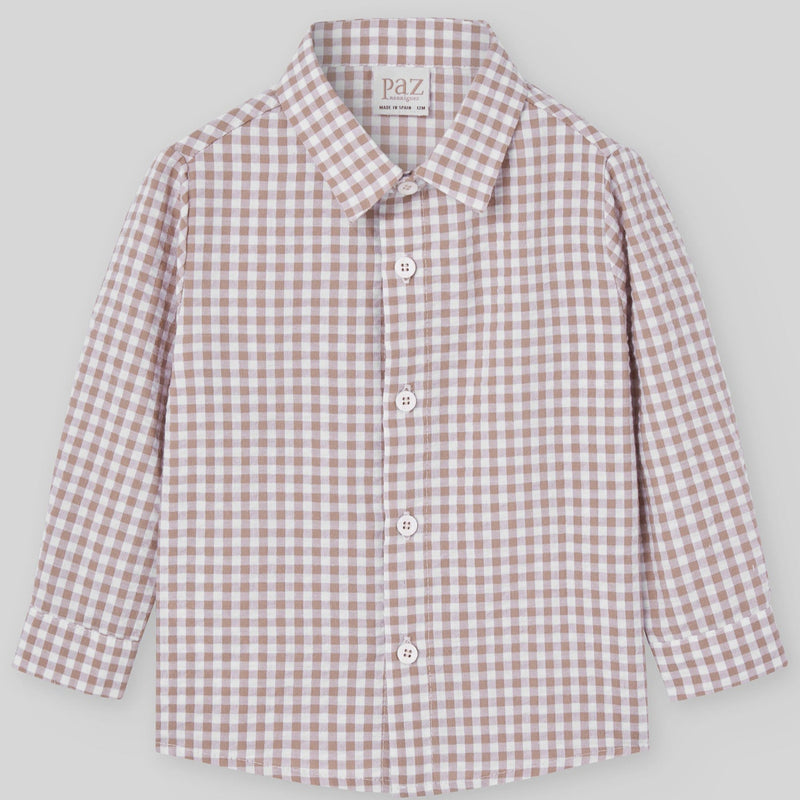 CAMISA CUADROS ANGORA "SETITAS" NIÑO DE 2-10 AÑOS