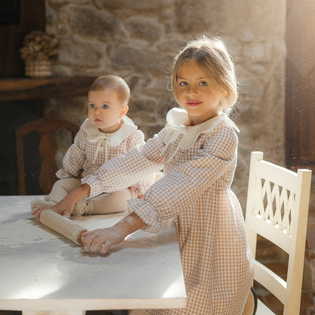 VESTIDO CUADROS ANGORA "SETITAS" NIÑA DE 2-12 AÑOS