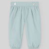 CONJUNTO BLUSA FLORES CON PANTALON PANA VERDE "SEMILLA"NIÑA DE 12M-24M