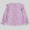 CONJUNTO BLUSA CON ENCAJE FLORES "VIOLETA" CON PANTALON PANA CRUDO