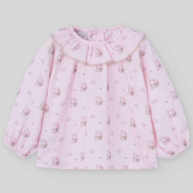 CONJUNTO BLUSA CON PANTALON CORTO "PASCUA "NIÑA BEBE