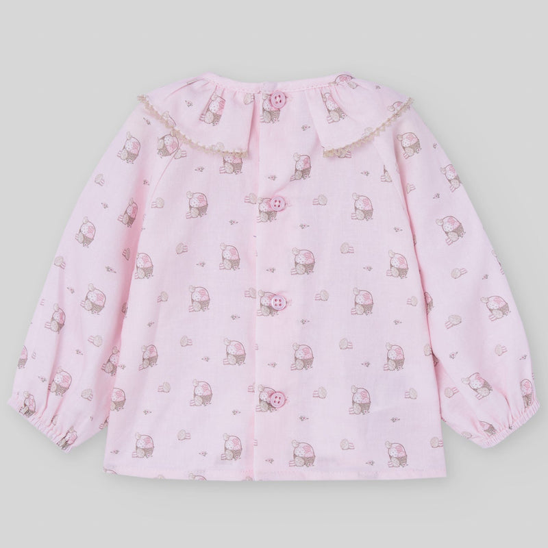 CONJUNTO BLUSA CON PANTALON CORTO "PASCUA "NIÑA BEBE
