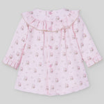 VESTIDO ROSA PALO "PASCUA" NIÑA BEBE DE 12M-24M