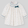 VESTIDO ESTAMPADO BELLOTAS "QUINTA" AZUL NILO