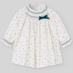 VESTIDO ESTAMPADO BELLOTAS "QUINTA" AZUL NILO